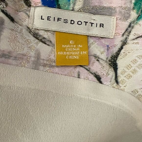 Leifsdottir Anthropologie 6 Bird Print Peplum Blouse - Picture 7 of 12